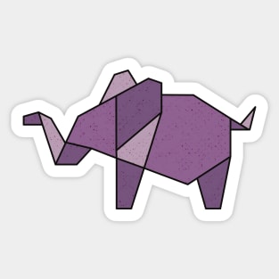 Purple Abstract Geometric Elephant Sticker